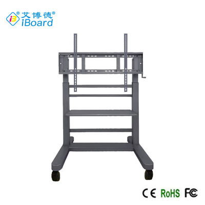40 kilogrammes de tableau blanc de support d'écran plat de chariot de roulettes muettes interactives d'ascenseur de support mobile du chariot TV
