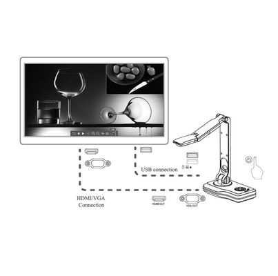 caméra de document du visualiseur 1080P 8.0MP 11LED avec Softbox
