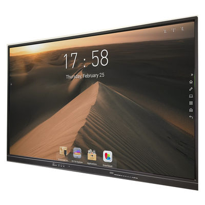 65 écran interactif du tableau blanc 4K DLED du verre trempé IR de pouce 4mm