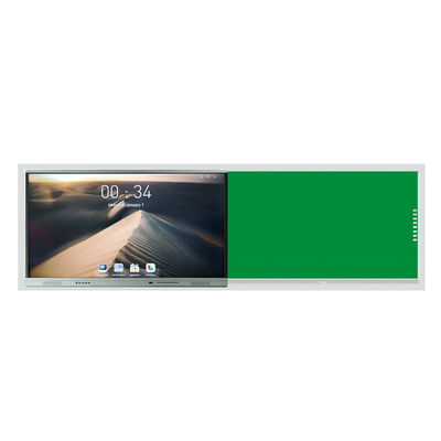 86" tableau noir enregistrable intelligent intelligent de l'interconnexion 350cd/m2 du 4000:1 LED Android 9,0 de conseil de vert de tableau noir
