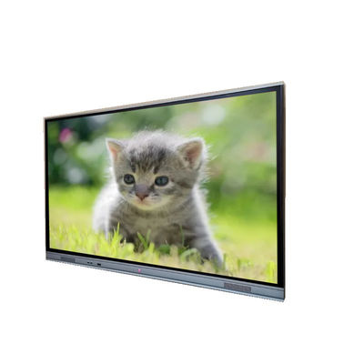 Tableau blanc interactif 4K IFPD Moniteurs intelligents Affichage à écran tactile multi avec caméra et micro Tout en un ordinateur pour l'école