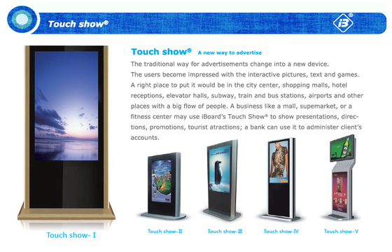Affichage de kiosque à LED, écran interactif de points de contact de la CE 10 de machine de publicité de Signage numérique