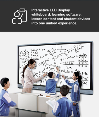 moniteur interactif de l'écran tactile 3840x2160, cadre en aluminium, infrarouge, pour Eduation