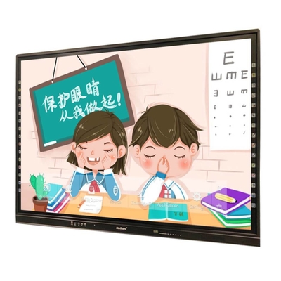 Barre de côté colorée par moniteur interactif d'écran tactile d'Android 11 55 65 75 tableau blanc de 86 pouces interactif pour des enfants de bureau