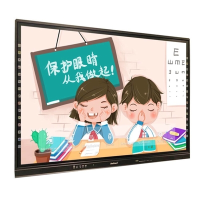 Barre de côté colorée par moniteur interactif d'écran tactile d'Android 11 55 65 75 tableau blanc de 86 pouces interactif pour des enfants de bureau