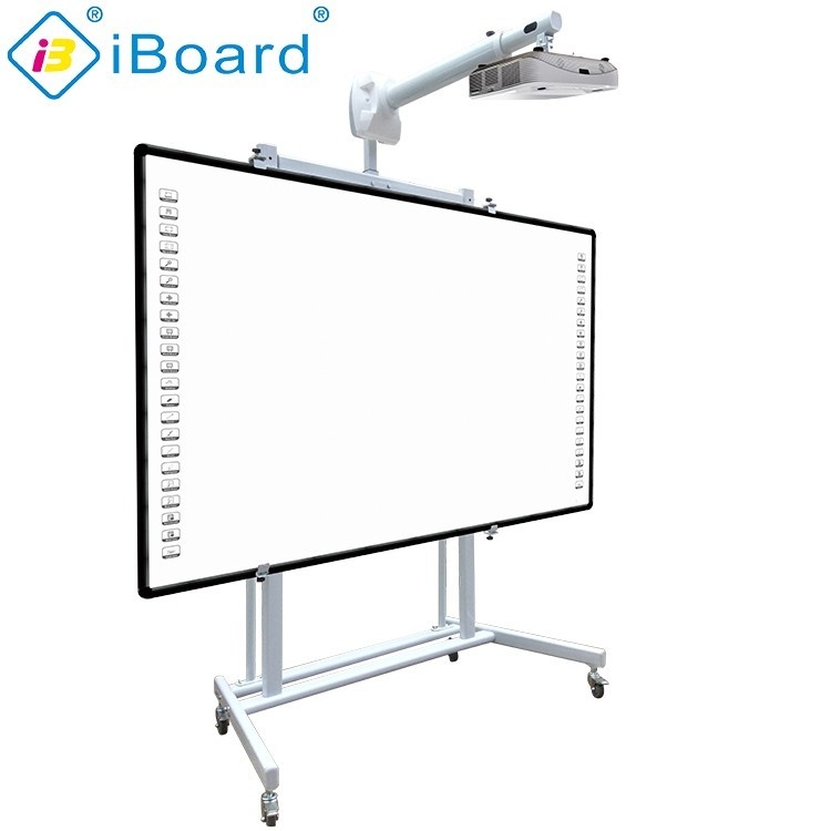 Tableaux interactifs infrarouges de 82 pouces avec E3 céramique / nano travail de surface avec projecteur