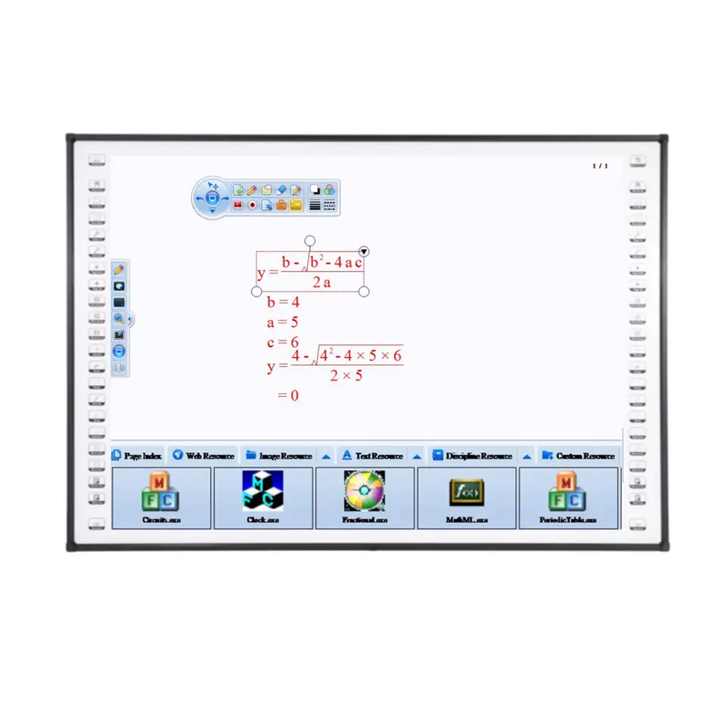 Tableau blanc interactif de précision de la série IB-Q4 avec monture murale