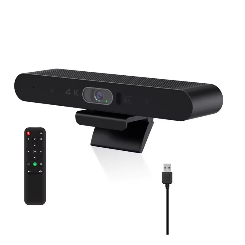Caméra de conférence 4K Bar vidéo USB tout en un TV PC Bar audio vidéo IA Auto-encadrement Caméra de conférence