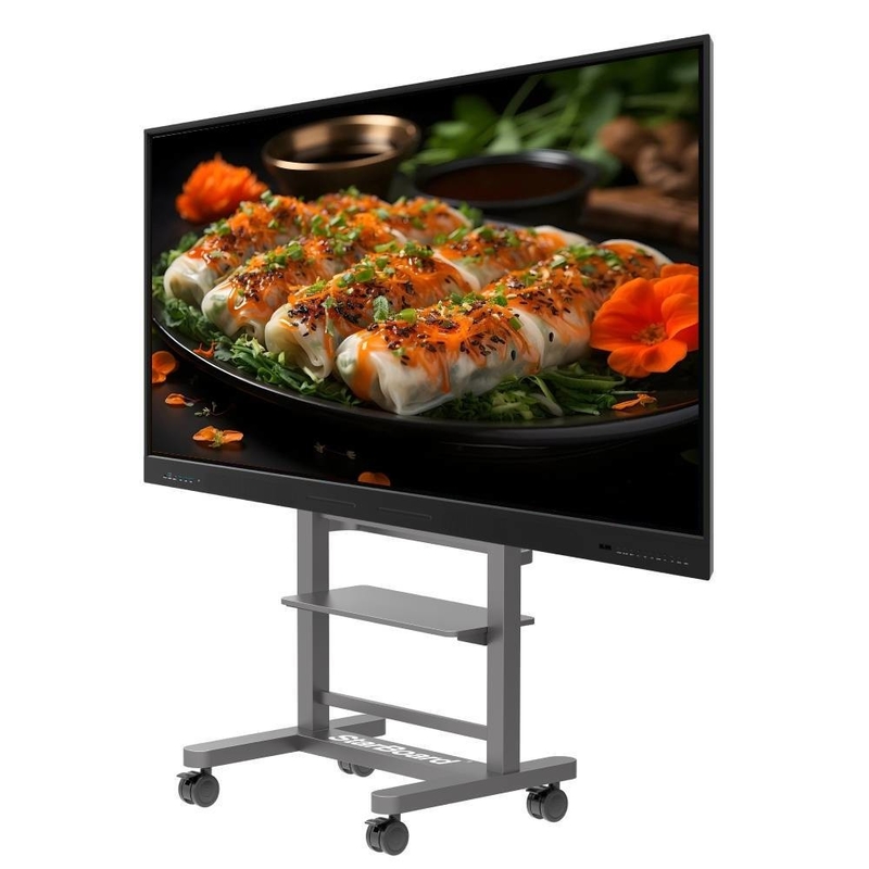 Iboard EDLA Google Certifié 65 pouces 75 pouces Smart 20 Touch Monitor TV avec USB VGA TYPE-C pour les réunions à domicile dans les salles de l'école