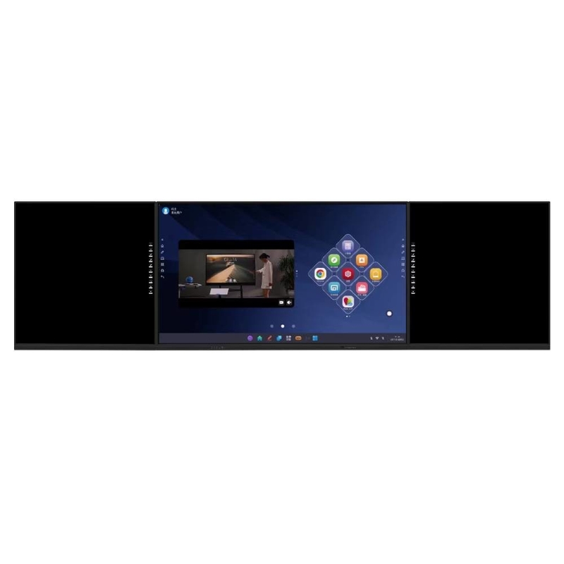 Tableau noir intelligent 86 98 pouces Android OPS Système double 20 points tactiles Caméra Mic Scanner WIFI BT intégré Pour les bureaux d'éducation