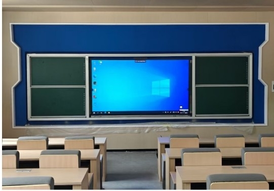 Plaque noire intelligente 86 98 pouces grand écran Android OPS Caméra Mic Dual Système Avec Logiciel d'enseignement APP pour l'enseignement universitaire