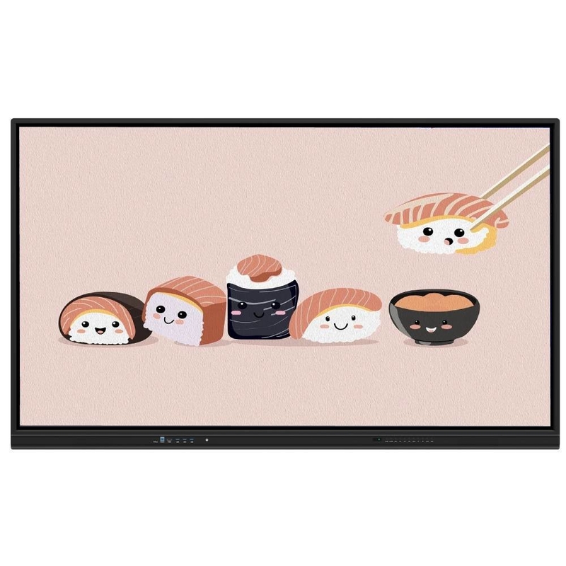 Écran tactile interactif Moniteur 65 pouces Android WIN tout en un appareil photo Mic 50 points tactiles Ai Fonction Plume de texte Écriture avec un logiciel Pour bureau réunion scolaire