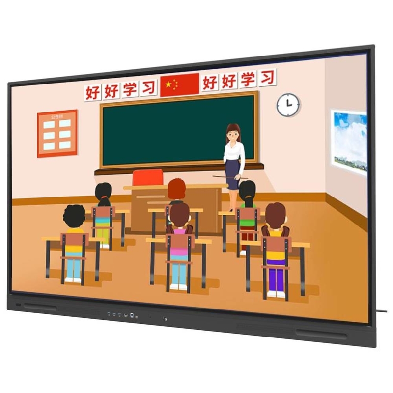 Panneau plat interactif 98 110 pouces Grand téléviseur Smart Touch Screen Android PC Google Store Wifi Logiciel pédagogique Outils de logiciels Cloud Ressources pour le bureau de l'école