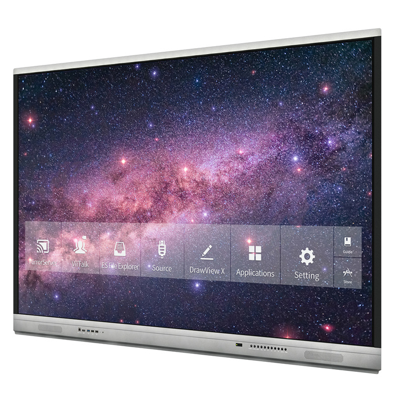 Tableau blanc interactif à écran tactile à contraste élevé pour option de montage murale et interface de sortie audio