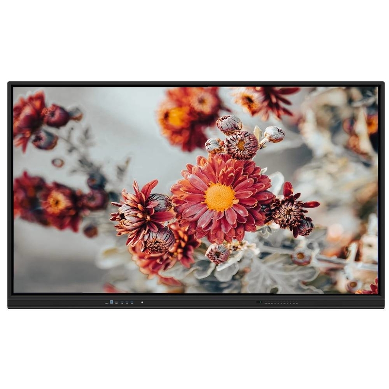 65 75 86 pouces Écran tactile interactif Moniteur métallique 2x15W haut-parleurs WIFI Bluetooth sans fil Partager à partir de PAD Téléphone Portable pour l'enseignement scolaire Performance de bureau