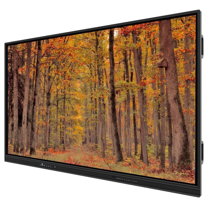 Panneau plat interactif 75 86 pouces haut-parleurs Système Android 13 14 Écran multi-touch pour applications tactiles polyvalentes Formation de réunion avec support mural