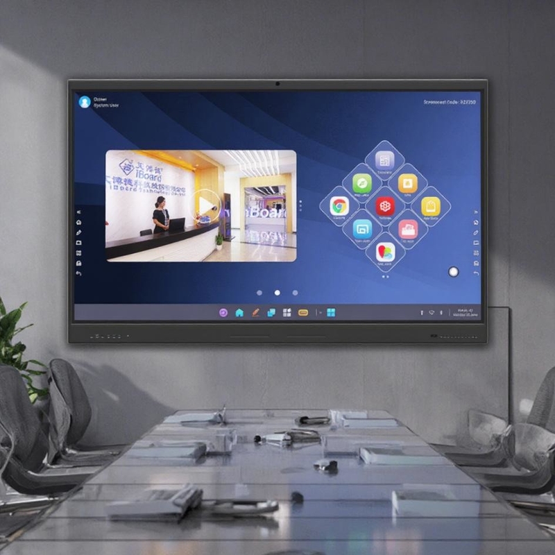 Iboard Factory Direct 75 pouces 4K Multi Touch Smart Screen Interactif Display à écran plat tableau blanc pour les réunions et l'enseignement