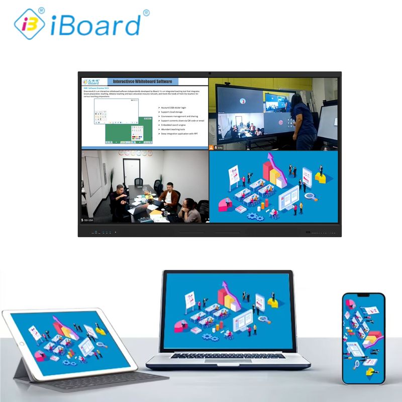 Grand Taille 98 pouces 4K LCD Interactive Smart Board Panneau tactile Écran intelligent pour la salle de classe