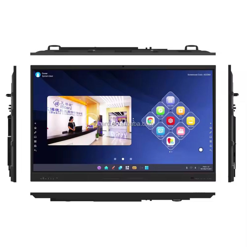 Technologie tactile infrarouge Écran tactile interactif Moniteur 150W Consommation d'énergie 178° Angle de vue