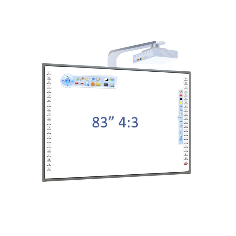 20 points de contact Iboard tableau interactif avec matériel de cadre en aluminium et support mobile mobile