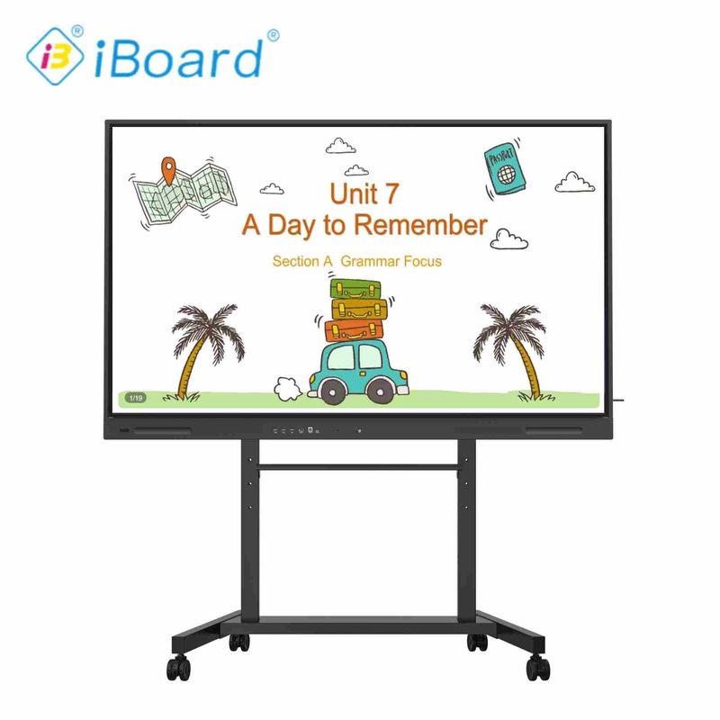 Ai fonction 75 pouces 4K Résolution interactive Smart TV à écran plat avec le nouveau système d'équipement Android Pour les réunions de bureau en classe