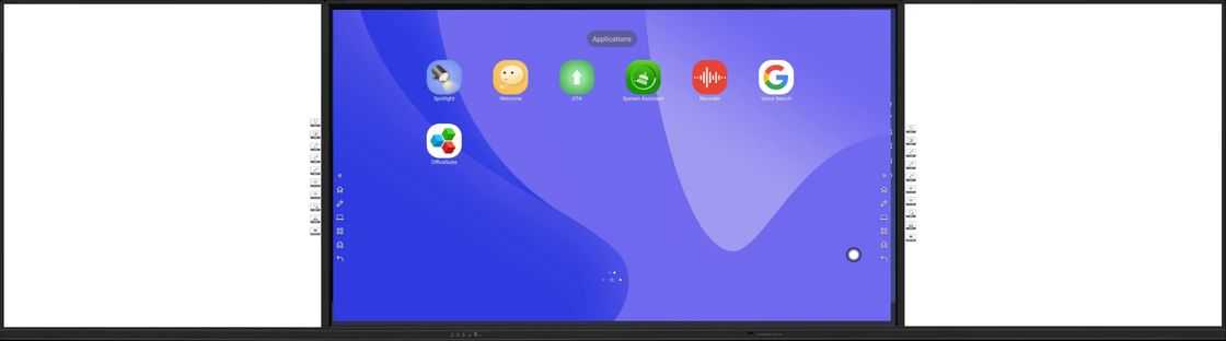 iBoard Factory Android 14 8+128G Interactif tableau plat avec contraste élevé 1200:1 et vitesse du curseur 100 points/S 20 points de contact pris en charge avec écran partagé tableau blanc interactif