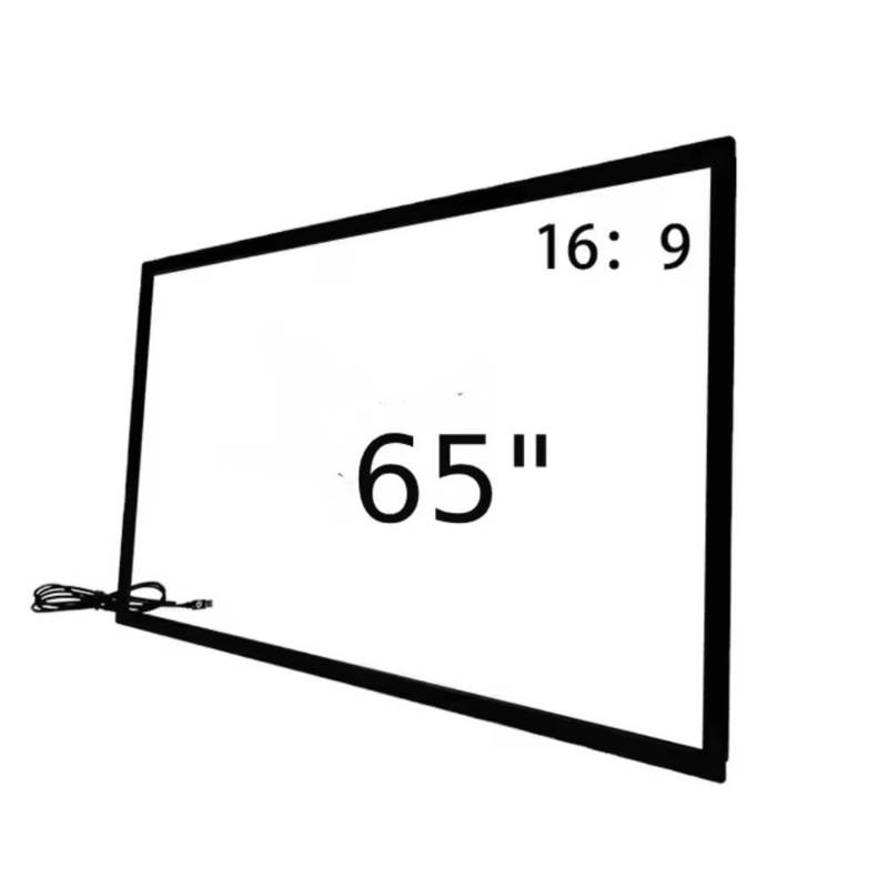 Cadre tactile infrarouge superposé 32 43 49 55 65 75 pouces 40 points de contact infrarouges avec connexion USB pour kiosque numérique, totem, moniteur TV