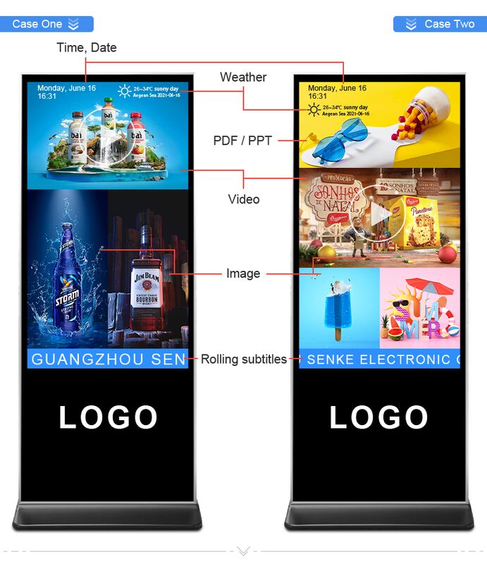 Écran d'affichage LED mobile Portable Display LED au sol pour la publicité commerciale et les événements