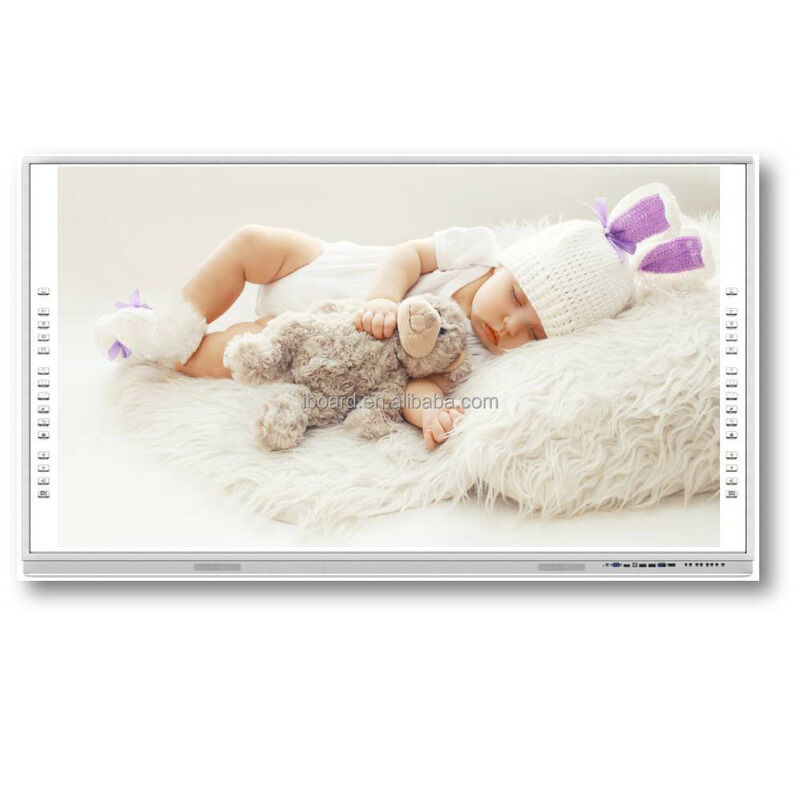 Tableau blanc interactif tout-en-un avec plusieurs langues en option, écran interactif de 75 pouces, matériau du fond en tôle d'acier galvanisé, support de collaboration