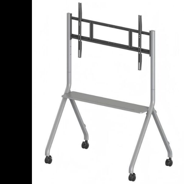 Chariot de télévision mobile avec support mobile pour écrans interactifs Smart TV adapté à la taille de 65 à 86 pouces