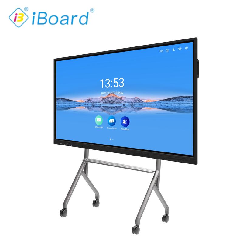 Populaire panneau plat interactif de 65 pouces résolution 4k Smart Touch avec nouvel équipement système Android pour les réunions de bureau en classe