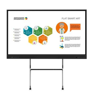 Système Android 11 13 Interactif Panneau plat WIFI Bluetooth Hotspot USB TYPE-C Smart boards télévision pour l'école du campus