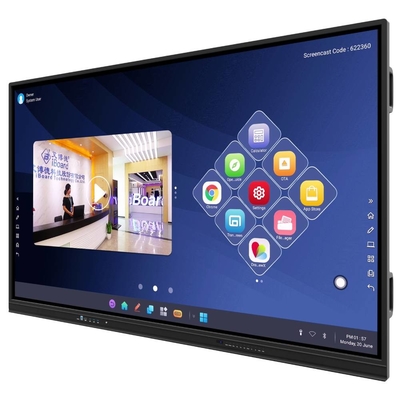 Dernier écran tactile interactif Moniteur de 75 pouces pour l'éducation Affichage d'entreprise