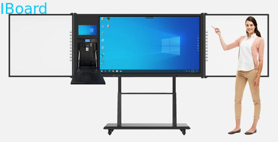 Écran plat interactif 4K Ultra HD avec 20 points de contact et haut-parleurs intégrés pour l'éducation