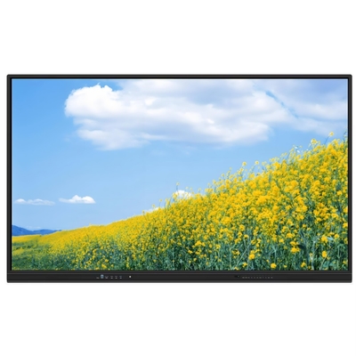 Résolution 4K Interactif Panneau plat 350 luminosité Haute luminosité Et 15W * 2 haut-parleurs Android 13 tableau blanc interactif Pour l'enseignement scolaire et la réunion