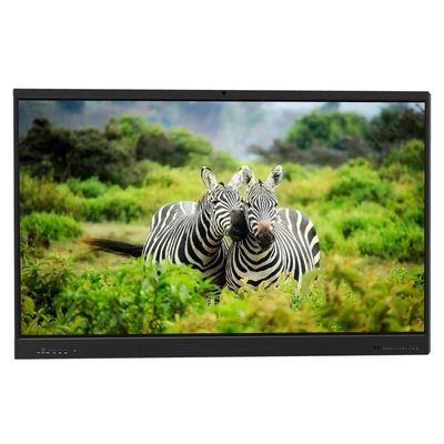 Panneau plat interactif personnalisable 75 pouces Android 14 OPS PC Wifi BT USB RJ45 Touche logiciel carte à puce pour les réunions d'affaires