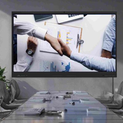 Écran tactile interactif à écran plat Moniteur Smart Board avec caméra intégrée et microphone pour les réunions de conférence et l'enseignement