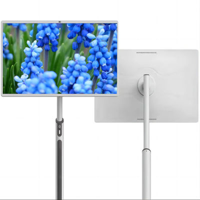 Téléviseur intelligent 32 pouces FHD Android 13 8+128 Go 8 cœurs sur roues, télécommande, écran tactile, moniteur avec batterie, caméra 13MP, TV rotatif portable
