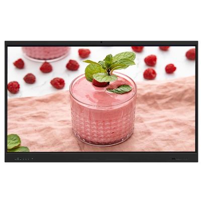 Écran tactile interactif Moniteur 86 pouces Android 14 8+128G Avec haut-parleur Caméra Mic Sensor lumineux Logiciel intégré dans la présentation sans fil Wifi à partir de Pad Phone Laptop