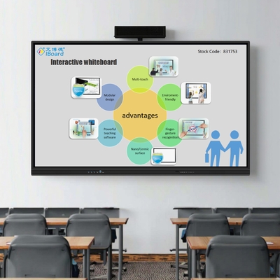 Écran plat interactif de 65 pouces avec écran tactile et fonction IA mise à jour pour salle de classe intelligente
