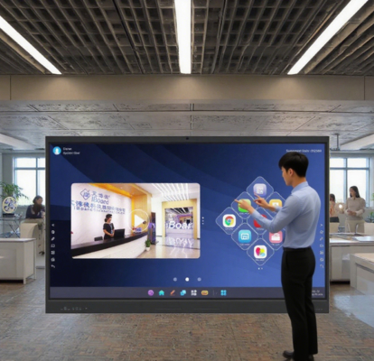 Tableau intelligent LCD avec écran tactile 4k IBoard prix d'usine, logiciel multilingue, tableau interactif Android pour l'école