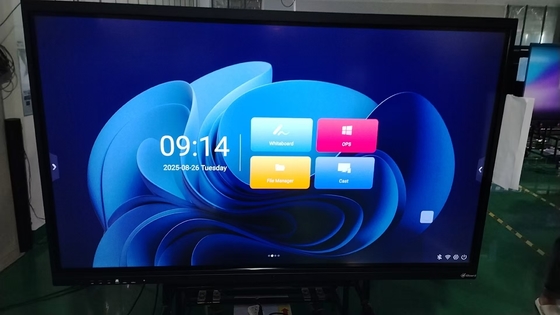 19 ans usine en gros Infrarouge Touch 20 Point Tactile Interactif Écran Tactile Moniteur Faible consommation d'énergie 178° Angle de Vue Android 14 Interactif tableau blanc Équipement éducatif scolaire