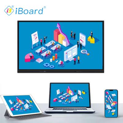 Tableau blanc interactif Android OS 13 offrant une luminosité de 350 cd/m² ou plus, compatible avec divers logiciels et outils de collaboration