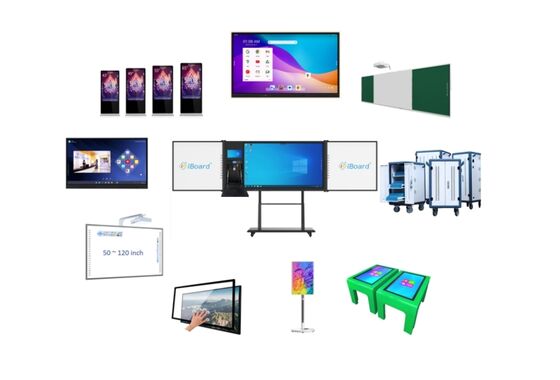 Multi Langues Optionnelles Affichage tout-en-un avec tableaux intelligents comprenant des haut-parleurs intégrés de 2 x 15W permettant la communication et l'apprentissage interactif