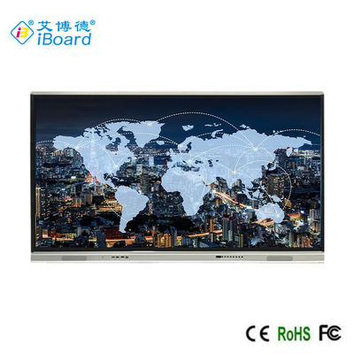 Tableau blanc interactif 1651x929mm, Android8.0 d'écran tactile de 75 pouces, noir et argenté