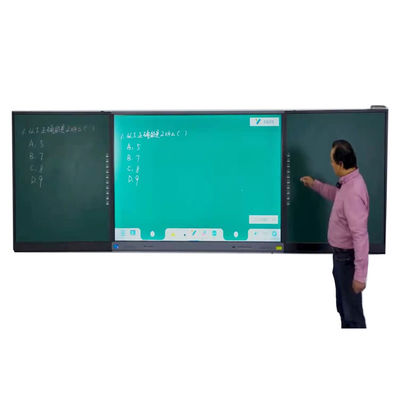Tableau noir intelligent 75 86 pouces Affichage multi-doigt Interactif Touch Bar Latéral gauche droite Tableau pour les étudiants de classe